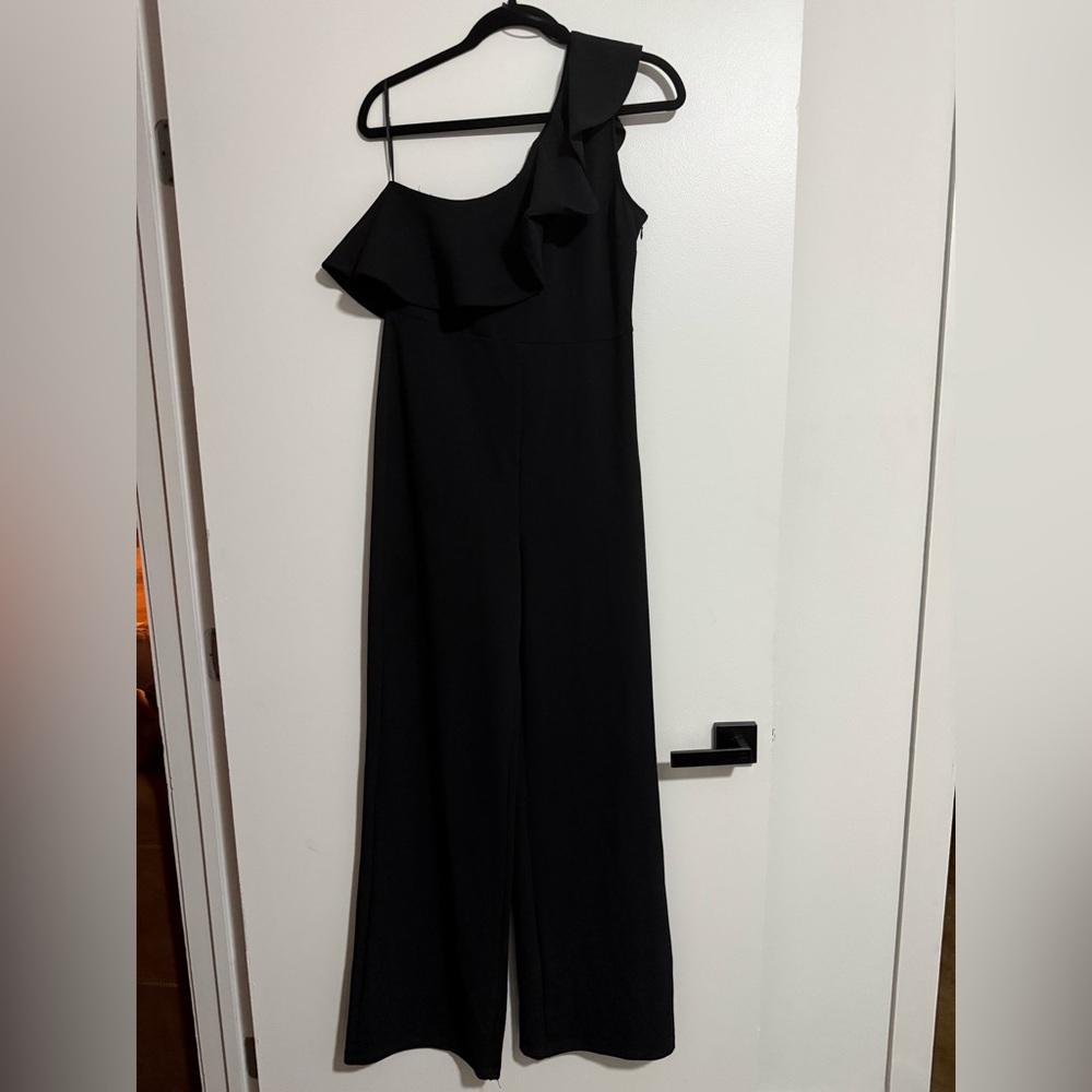 Altar'd State Black One-Shoulder Jumpsuit